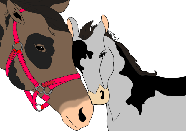 Paard met veulen