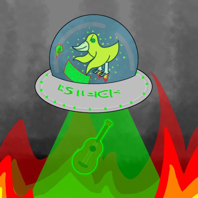 spaceship X duck X ukulele
