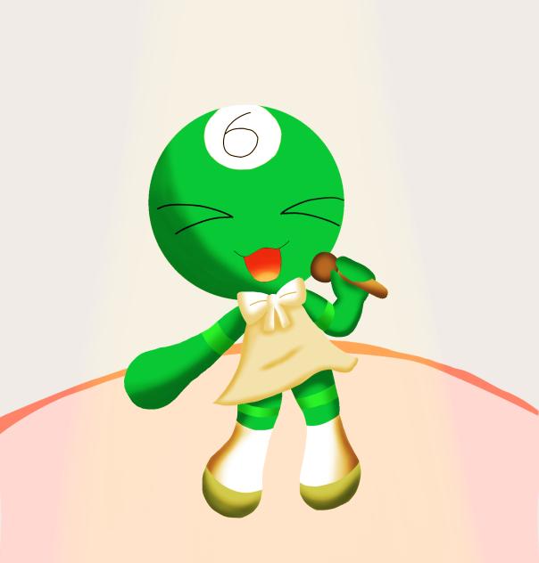 Staacy singing in the spotlight