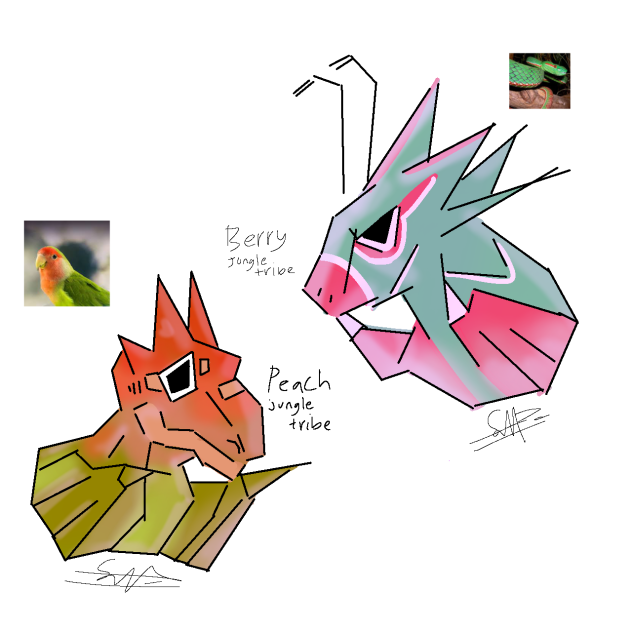 Berry and peach - the paper dragon