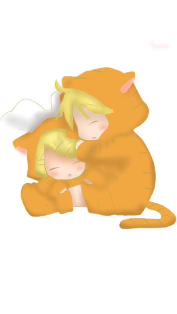 卡哇伊鏡音雙子填色練習