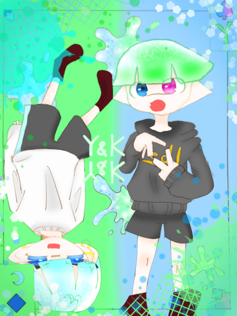 ゆいえ様&ころんちゃんの線画塗らせていただきました‼︎