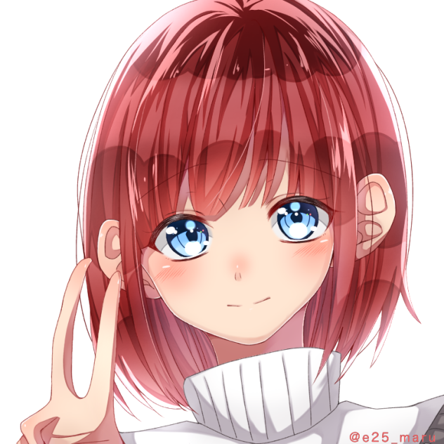 ピースした女の子