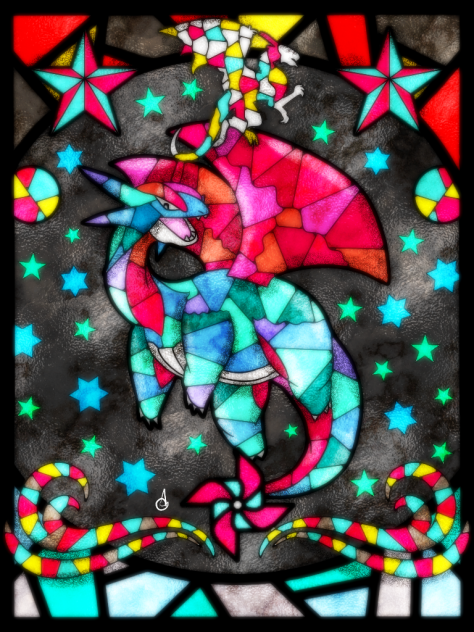 Salamence ボーマンダ (Stained Glass Version)