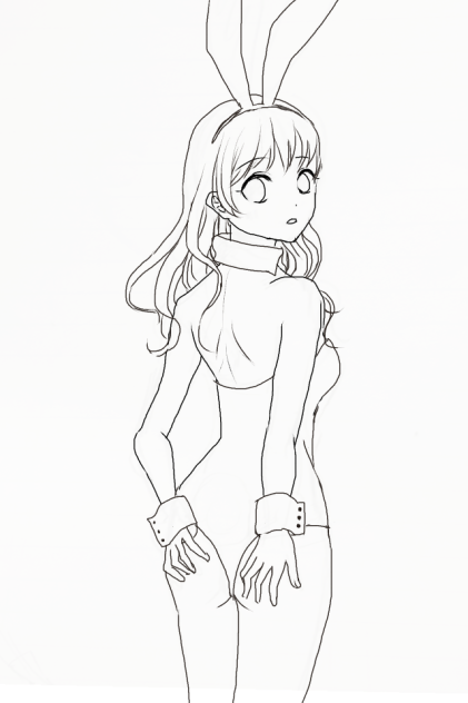 バニー 線画