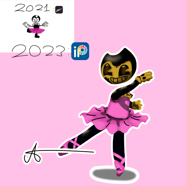 Bendy in the tutu of a ballerina evaluan