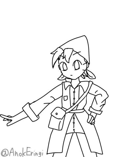 まものたいじ　線画