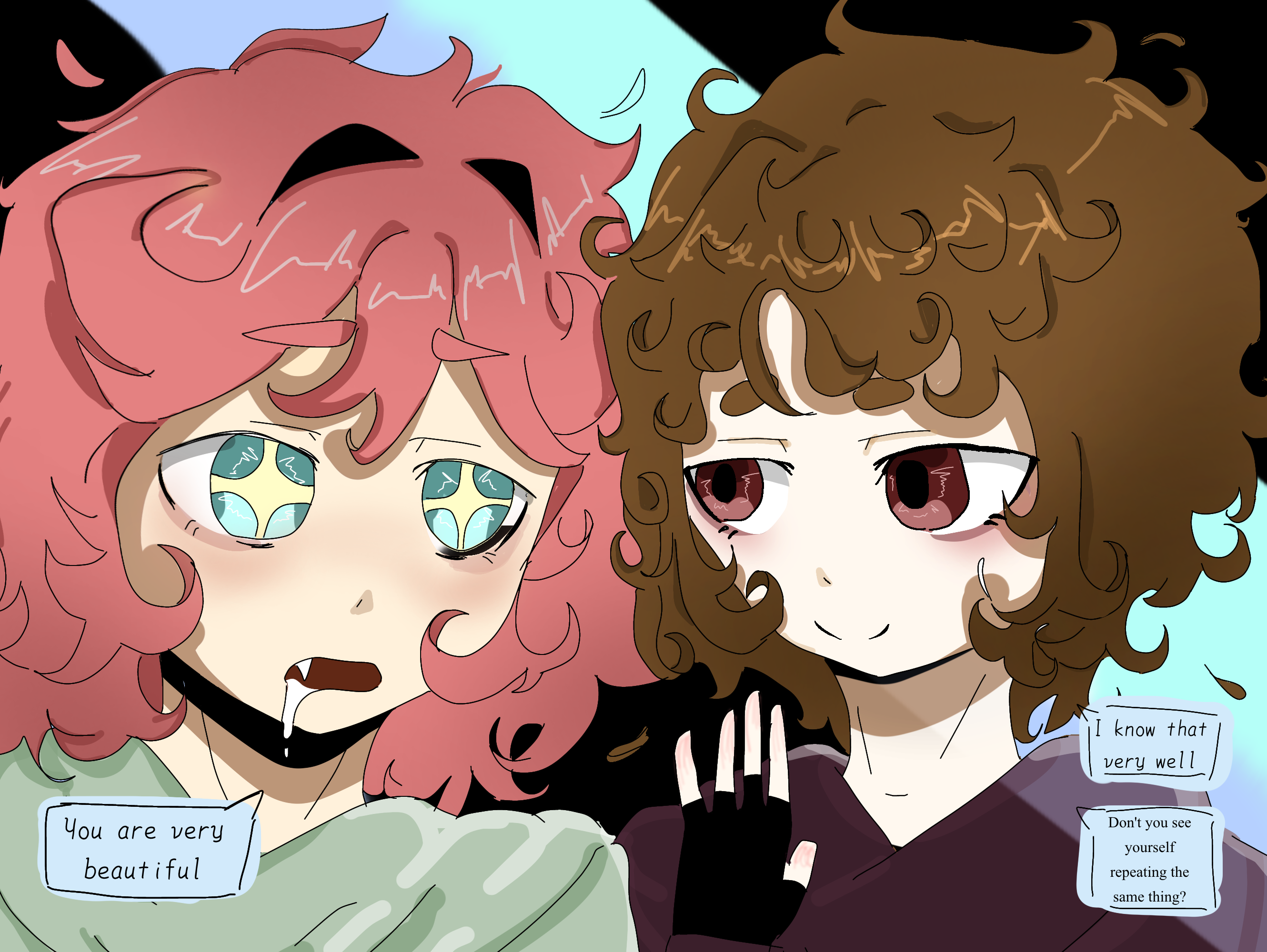 In response to a cute girl's comment👾 🩵 - ibisPaint