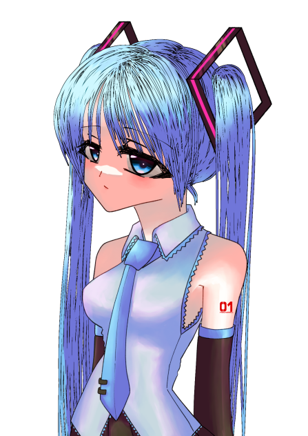 初音ミクを、描いてみた