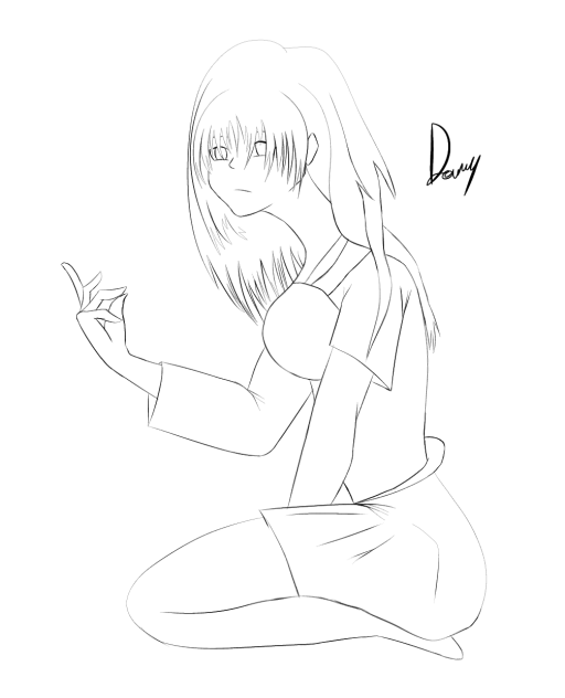 warrior blue lineart