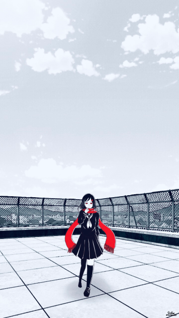 赤いマフラー