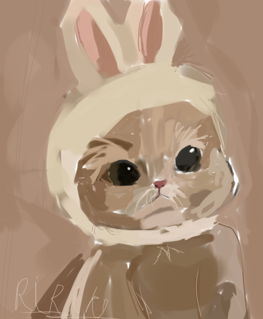 うさねこ（デッサン）