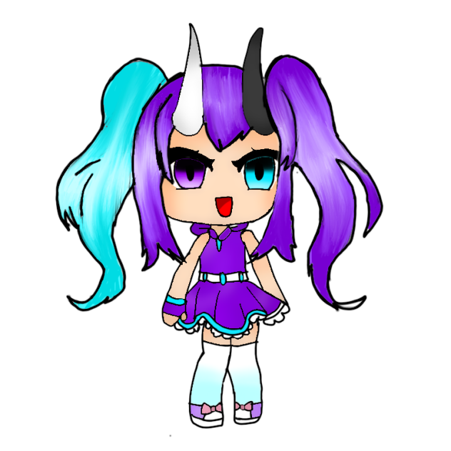 my first front facing gacha character!