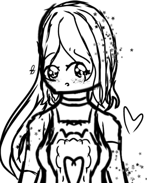 Beautiful Confused Girl Sketch