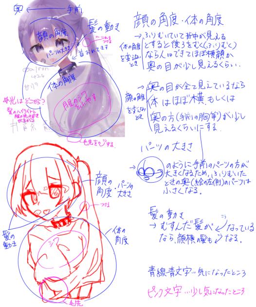 甘羽ちゃの赤青ペン！