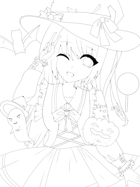 HappyHalloween 線画