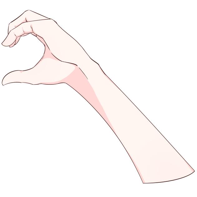 手　ほっぺハート
