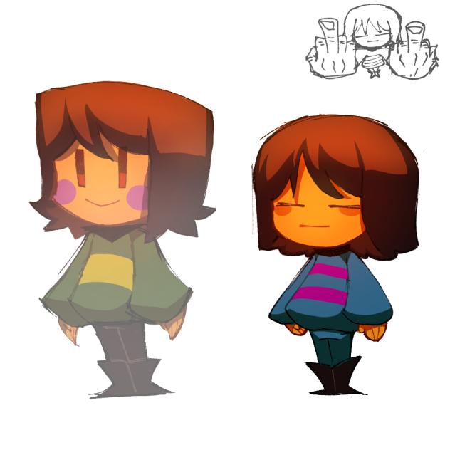 wow it's frisk and chara undertale weoow