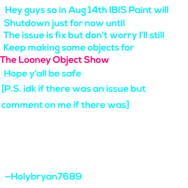 The Shut Down Maintenance Note