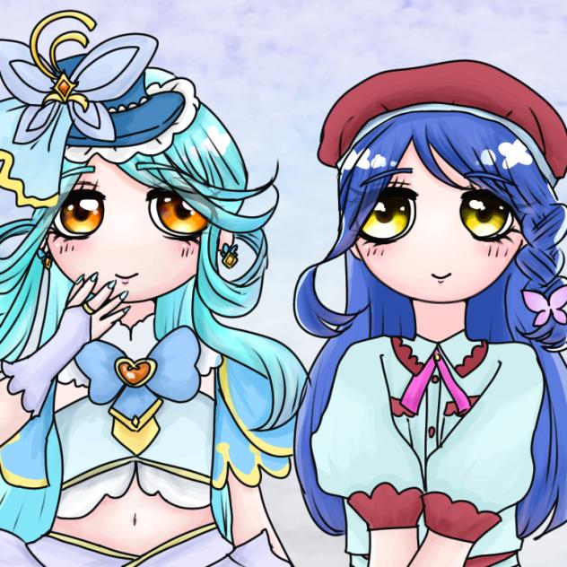 キュアエクレールと帆羽くれあ