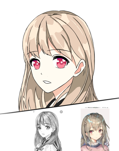 Anime girl Face perfect Drawing 👌 😍 ✨