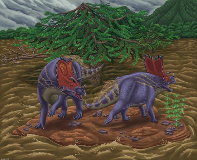 Utahceratops in a flood