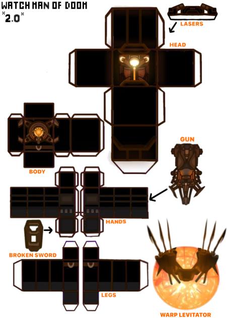 Watchman of doom (2.0) papercraft