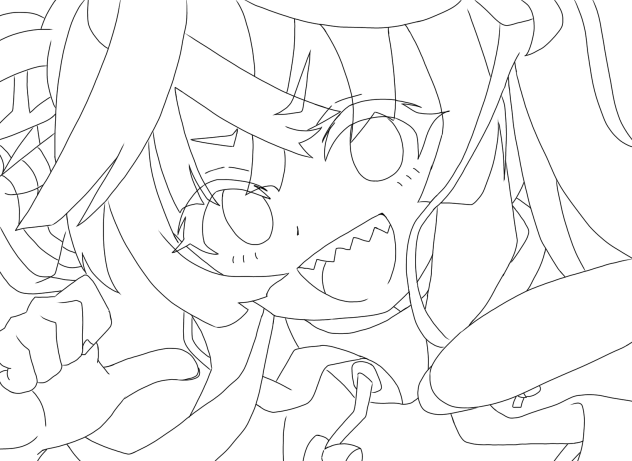 ツインターボ 線画