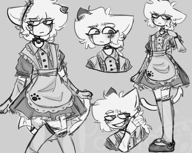 •Alex in a maid outfit doodles•
