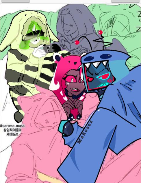 collab in animal suits - ibisPaint