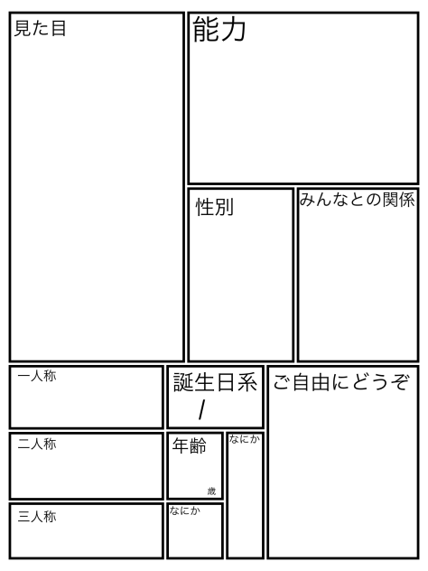 ダイナミックキャラ募