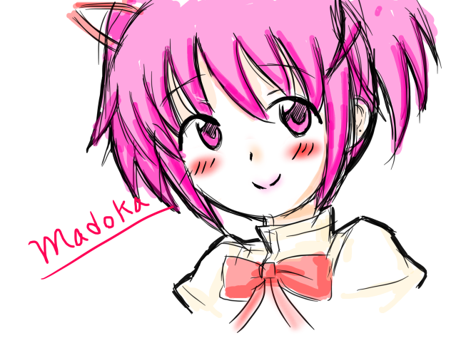 ipadで初描き！うろおぼえまどか！