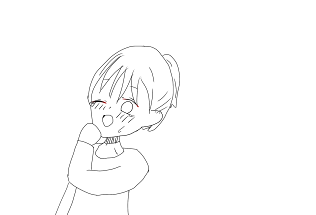 塗り絵　嬉し泣き