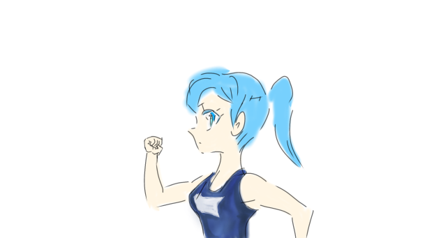 ランニングスク水お姉さん