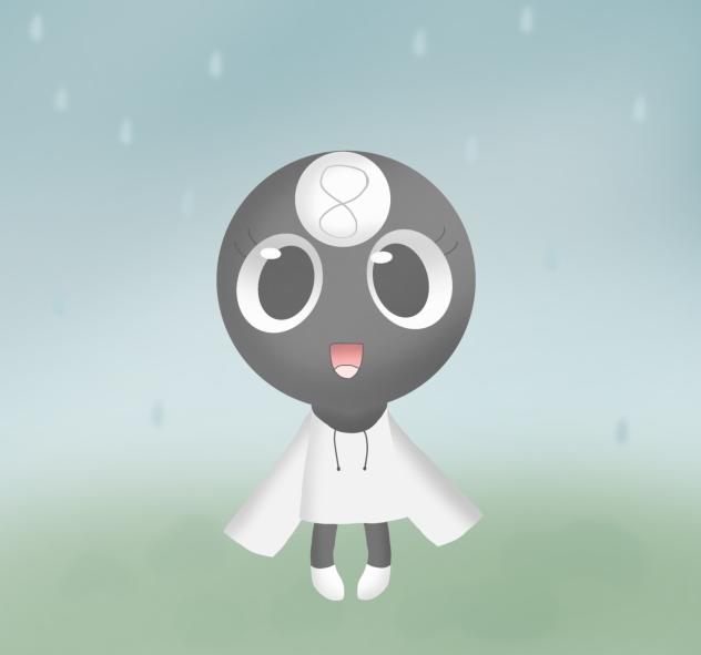 Toodles in a rainy foggy day