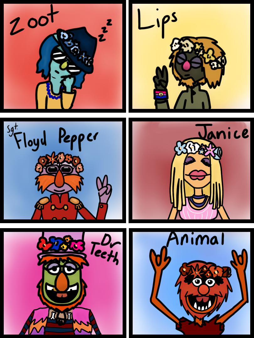 The Electric Mayhem With Flower Crowns ibisPaint