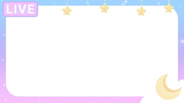 Live配信フレーム星と月