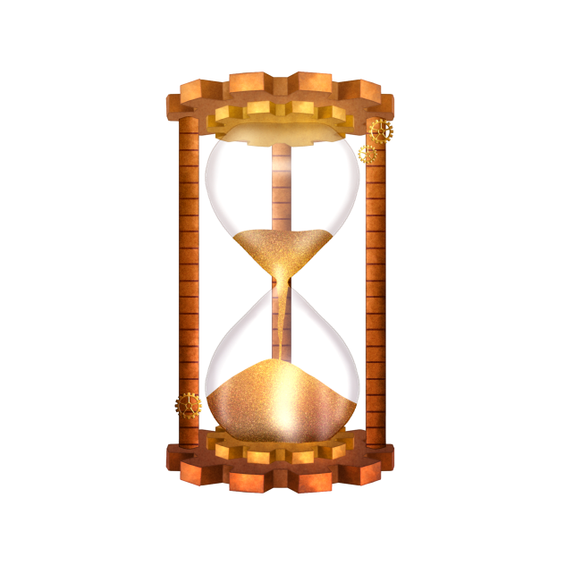 Steampunk hourglass