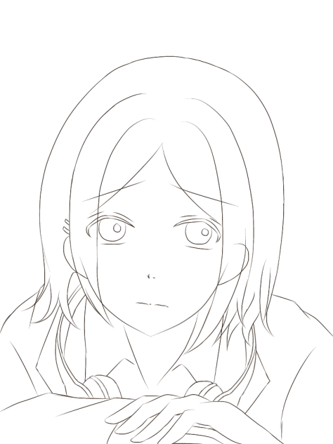 線画 葵ゆうた 塗ってください