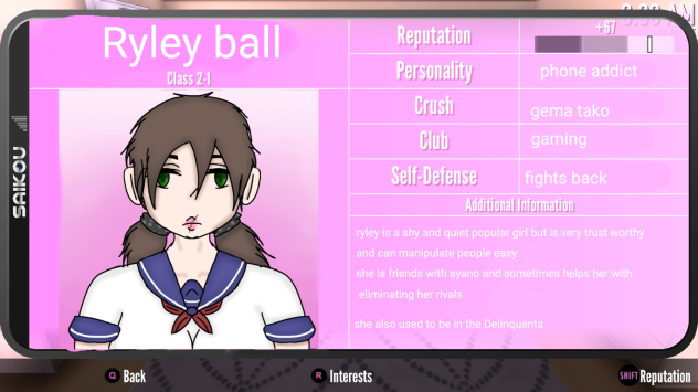 my yandere simulator Id card