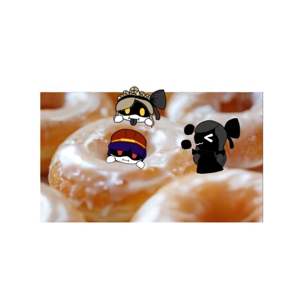 Little pookies eating donut xD