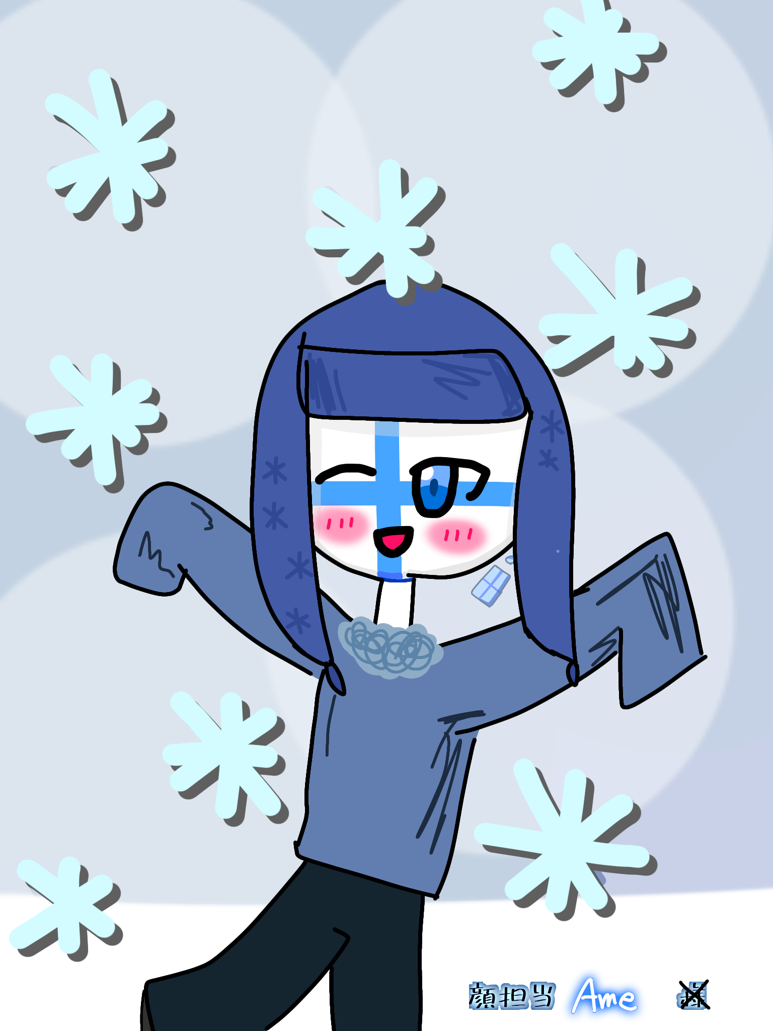 ま*ん様 青いベタさん イラスト ハンドメイド 描きましたー！ - ibisPaint