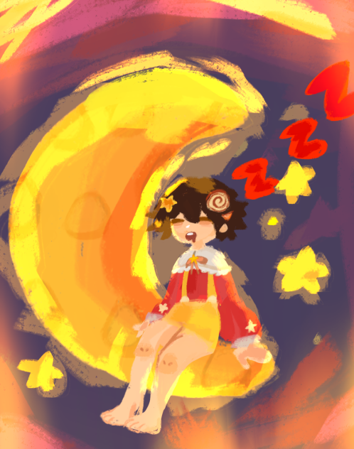 Sleeping with star boy⭐️💫🌙 - ibisPaint