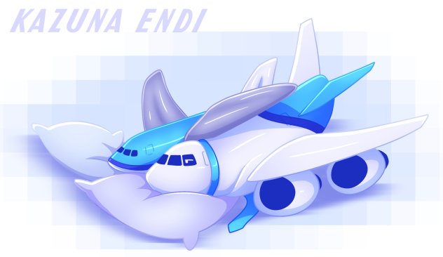 cuddle with inflatable airplane