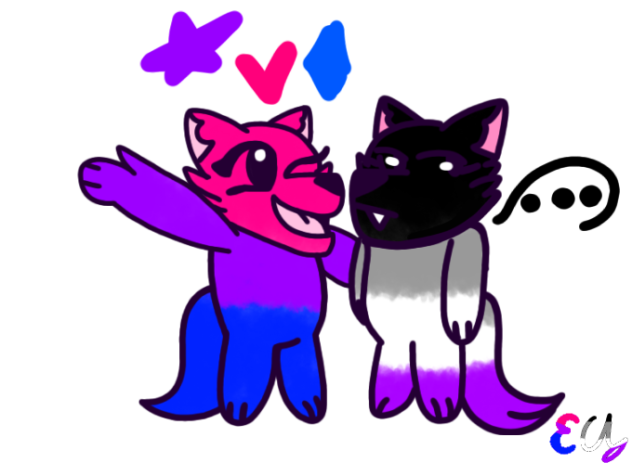 Bisexual and asexual foxes - ibisPaint