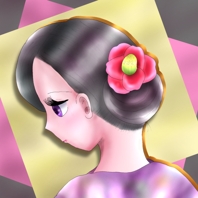 冬の彩～椿を添えて