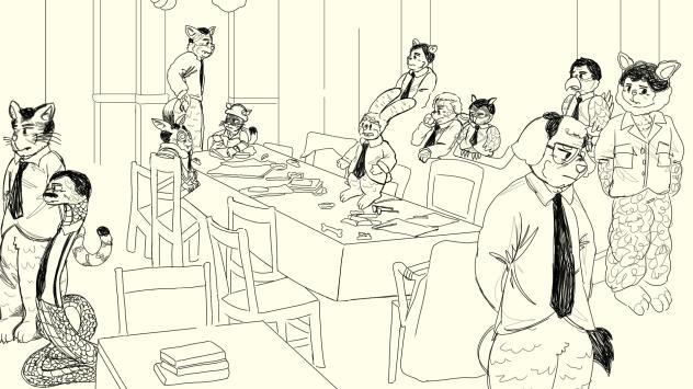 12 Angry Men furry and anthro doodles