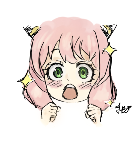 lazy sketch & color of anya