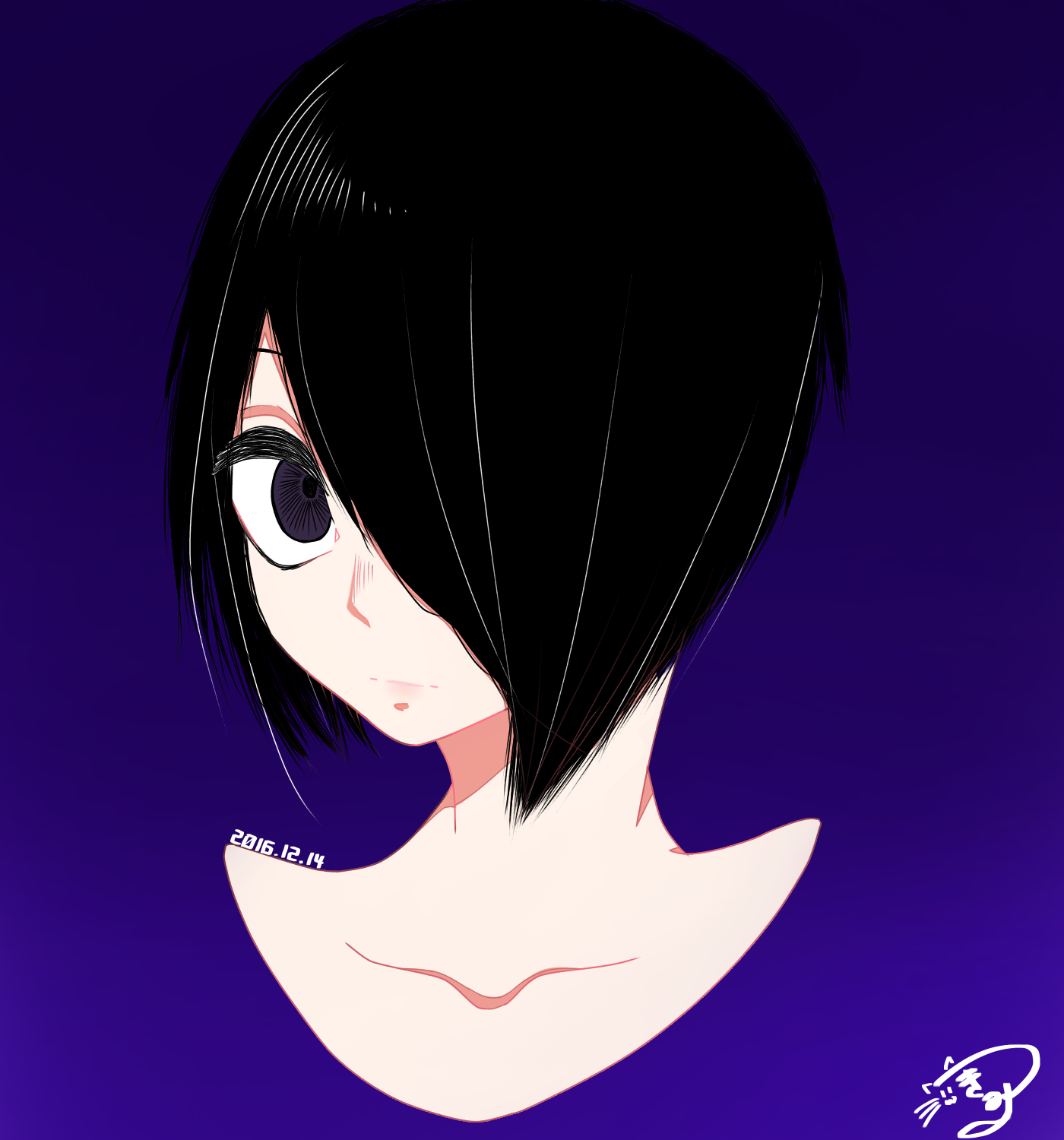 髪の長い男の子って良いよね Ibispaint
