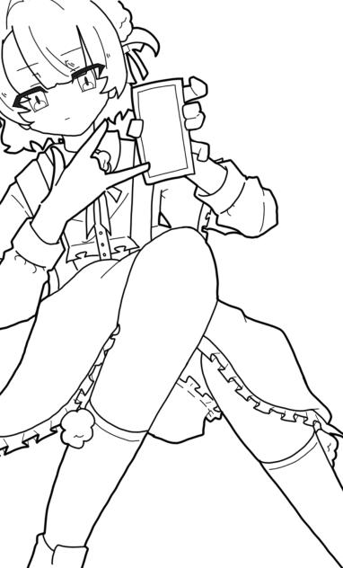 雨衣ちゃん線画